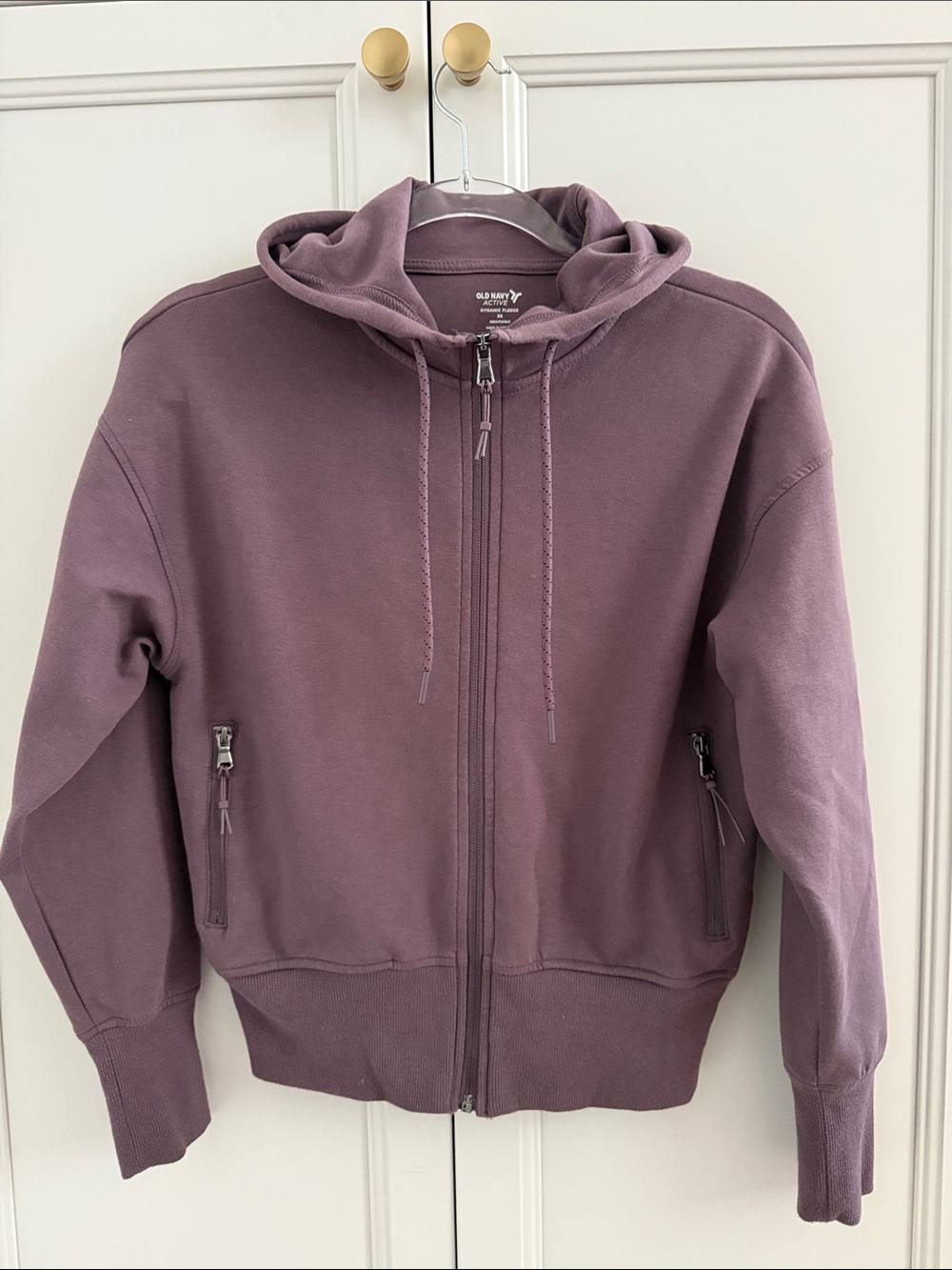 Old Navy Dusty Plum Full-Zip Hoodie Size XS